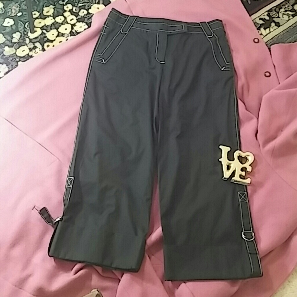 Ann Taylor LOFT Cargo Black pants 6
